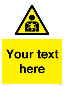 Custom Warning substance or mixture presenting a health hazard