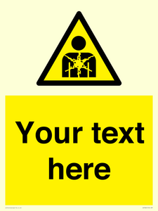 Custom Warning substance or mixture presenting a health hazard