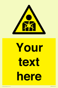 Custom Warning substance or mixture presenting a health hazard