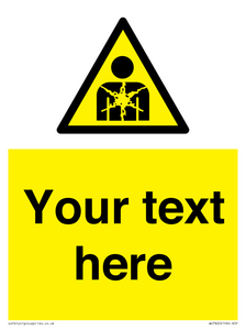 Custom Warning substance or mixture presenting a health hazard