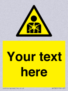 Custom Warning substance or mixture presenting a health hazard