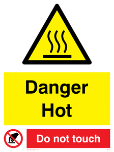 danger hot do not touch