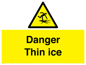 Danger Thin ice