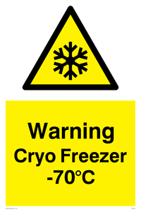 Warning Cryo Freezer -70°C