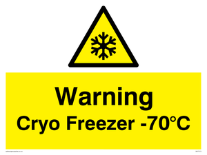 Warning Cryo Freezer -70°C