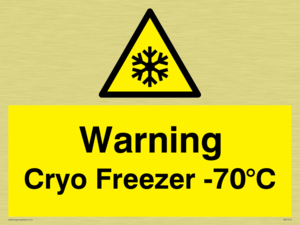 Warning Cryo Freezer -70°C