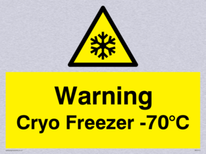Warning Cryo Freezer -70°C