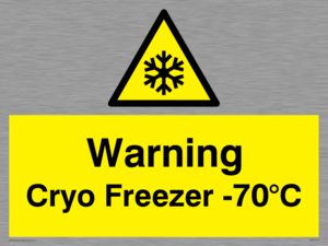 Warning Cryo Freezer -70°C