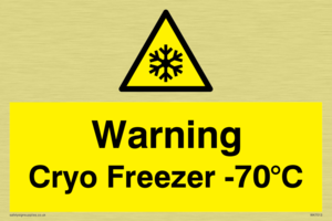 Warning Cryo Freezer -70°C