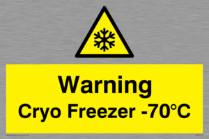 Warning Cryo Freezer -70°C