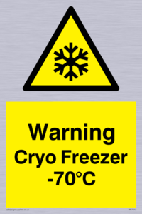 Warning Cryo Freezer -70°C