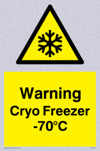 Warning Cryo Freezer -70°C