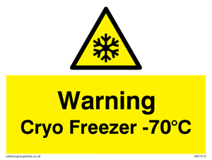 Warning Cryo Freezer -70°C