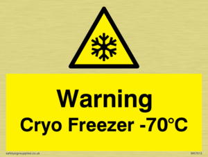 Warning Cryo Freezer -70°C