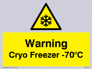 Warning Cryo Freezer -70°C