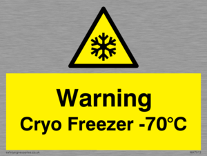 Warning Cryo Freezer -70°C