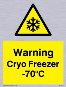 Warning Cryo Freezer -70°C