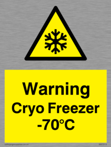 Warning Cryo Freezer -70°C