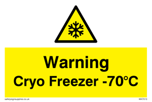 Warning Cryo Freezer -70°C
