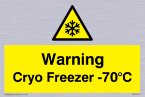 Warning Cryo Freezer -70°C