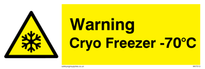 Warning Cryo Freezer -70°C