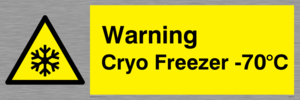 Warning Cryo Freezer -70°C