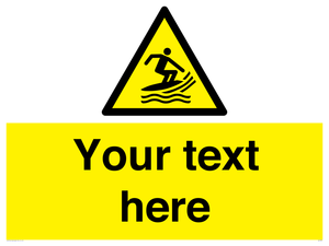 Custom Warning surf craft area