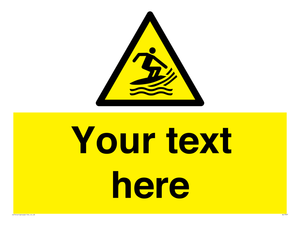 Custom Warning surf craft area