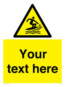 Custom Warning surf craft area