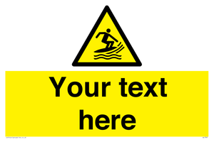 Custom Warning surf craft area