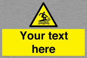 Custom Warning surf craft area