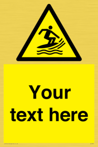 Custom Warning surf craft area