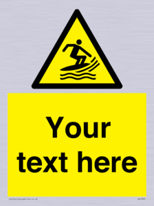 Custom Warning surf craft area