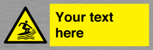 Custom Warning surf craft area