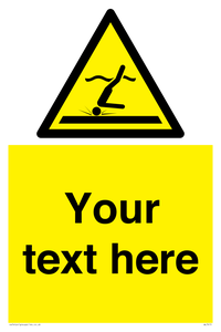 Custom Warning Shallow water diving