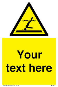 Custom Warning Shallow water diving