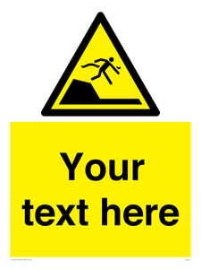 Custom Warning sudden drop in swimming or leisure pools