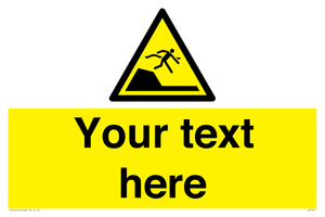 Custom Warning sudden drop in swimming or leisure pools