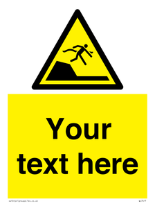 Custom Warning sudden drop in swimming or leisure pools