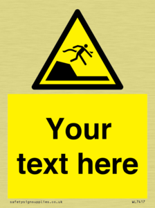 Custom Warning sudden drop in swimming or leisure pools