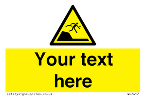 Custom Warning sudden drop in swimming or leisure pools