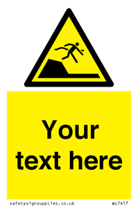 Custom Warning sudden drop in swimming or leisure pools