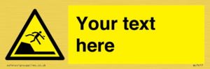 Custom Warning sudden drop in swimming or leisure pools