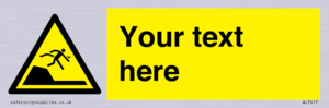 Custom Warning sudden drop in swimming or leisure pools