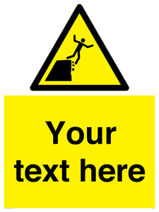 Custom Warning unstable cliff edge