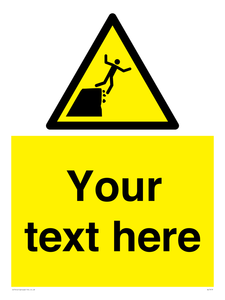 Custom Warning unstable cliff edge