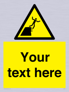 Custom Warning unstable cliff edge