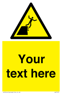 Custom Warning unstable cliff edge