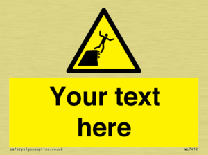 Custom Warning unstable cliff edge