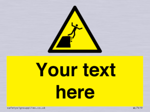 Custom Warning unstable cliff edge